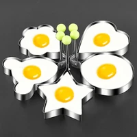 circle round stainless steel omelette device hamburger omelette device round shape cooking fried egg pancake ring baking tools
