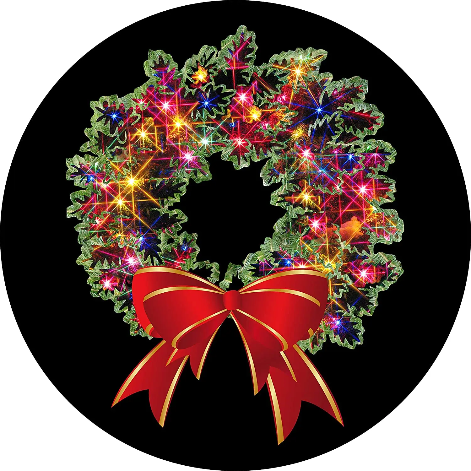 

TIRE COVER CENTRAL Christmas Wreath Spare tire Cover(Does NOT Light up) Select tire Size/Back up Camera Option in MENU (Sizes fo
