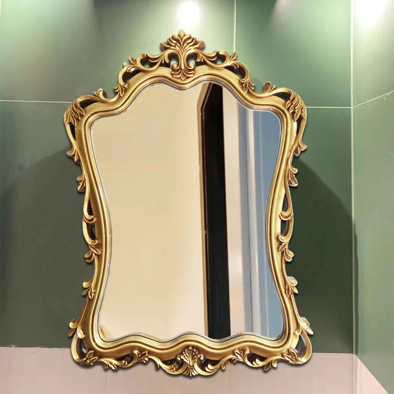 

Aesthetic Bath Mirrors Dressing Bedroom Irregular Shower Vintage Mirror Full Body Large Nordic Miroir Mural Home Decor WWH35XP