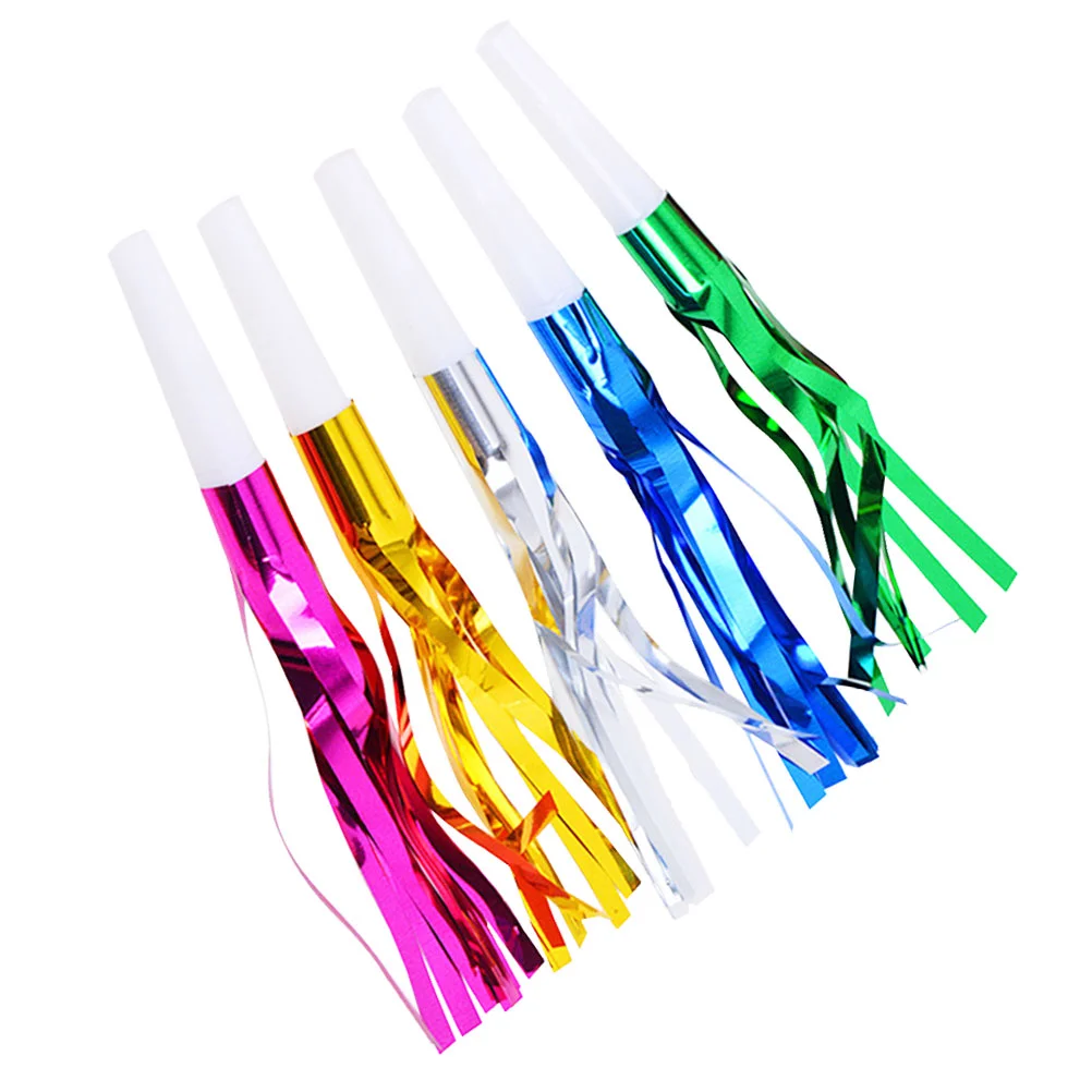 30 шт. блестящие металлические свистки с бахромой для детей на день рождения