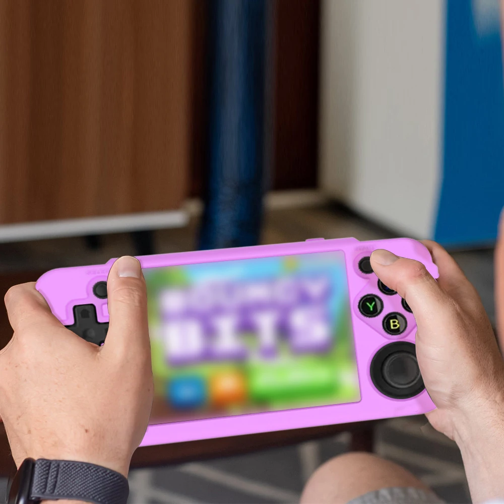 Силиконовый защитный чехол для ANBERNIC RG35XX H предотвращения столкновений игровой