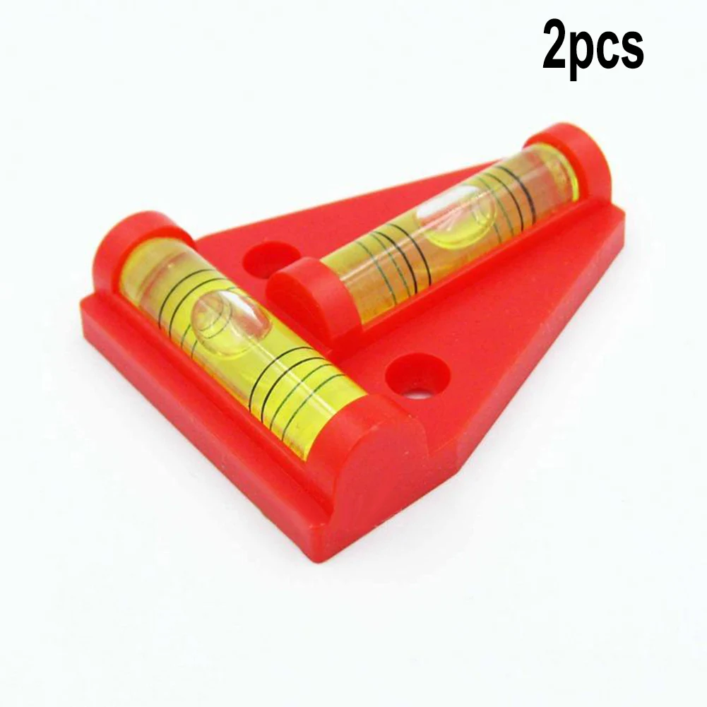 

2pcs 58*43*18mm T-type Bubble Leveler Triangle Multi-color Two-way Mini Spirit Level For Woodworking Measuring Adjust Level