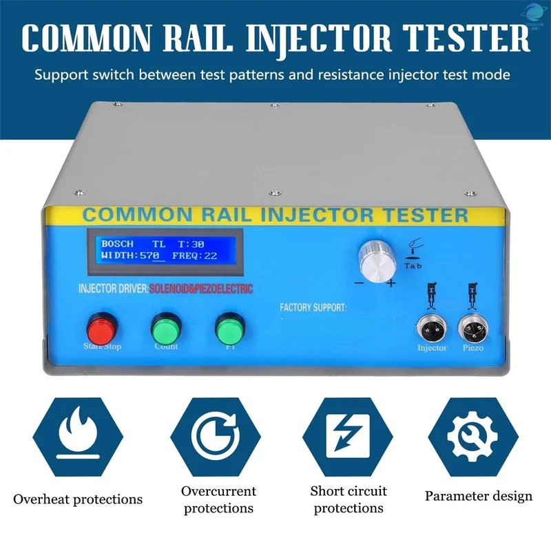 

AM-CR600 High Pressure Common Rail Injector Tester with 100-3000us Pulse Width and 1-30Hz Injection Frequency