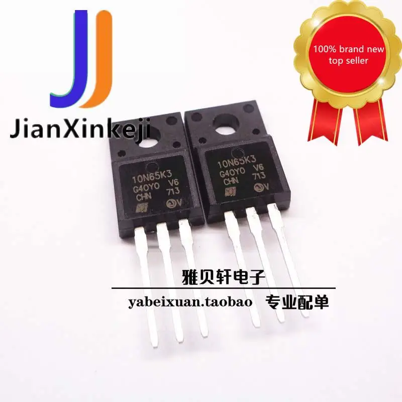 

10pcs 100% orginal new STF10N65K3 FET N-channel 650V 10A straight plug TO220F screen printing 10N65K3