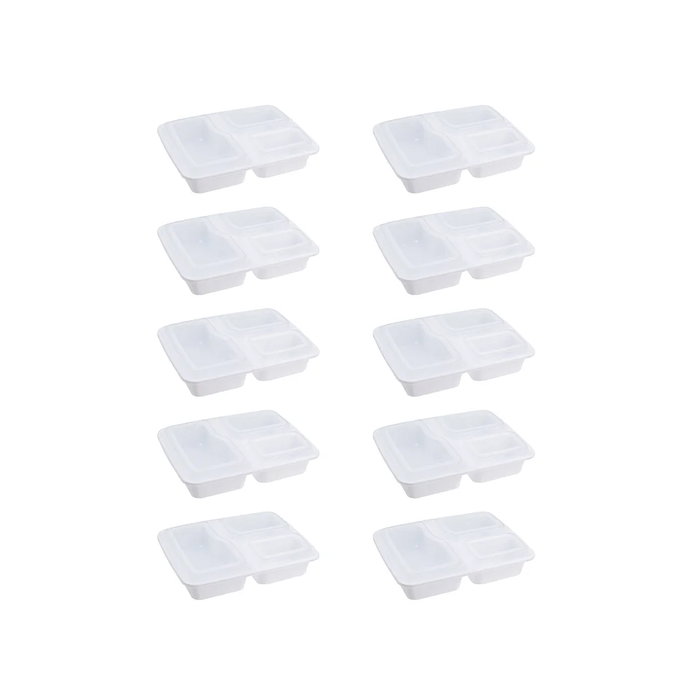 3 Compartment Containers Storage Box Meal Prep Containers Bento Box