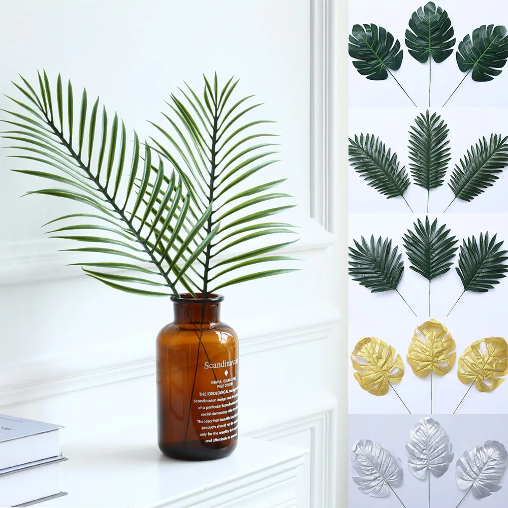 

5/10pcs Artificial Plants Turtle Leaves for Hawaii Jungle Birthday Party Suppiles Tropical Palm Leaves Wedding Decorations