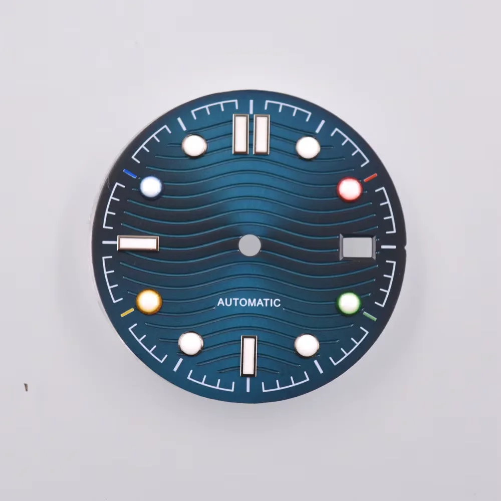 Стерильный циферблат часов 31 мм номер цвета подходит для механизма NH35 NH35A NH36 NH36A
