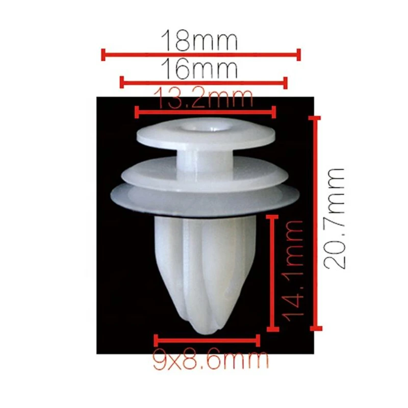 

20 шт. для 7 мм, 8 мм, 8,5 мм, 9 мм, 9,5 мм, 11 мм, отверстие, универсальные фиксаторы панели обшивки дверей, автомобильные заклепки, автозажим для крепления