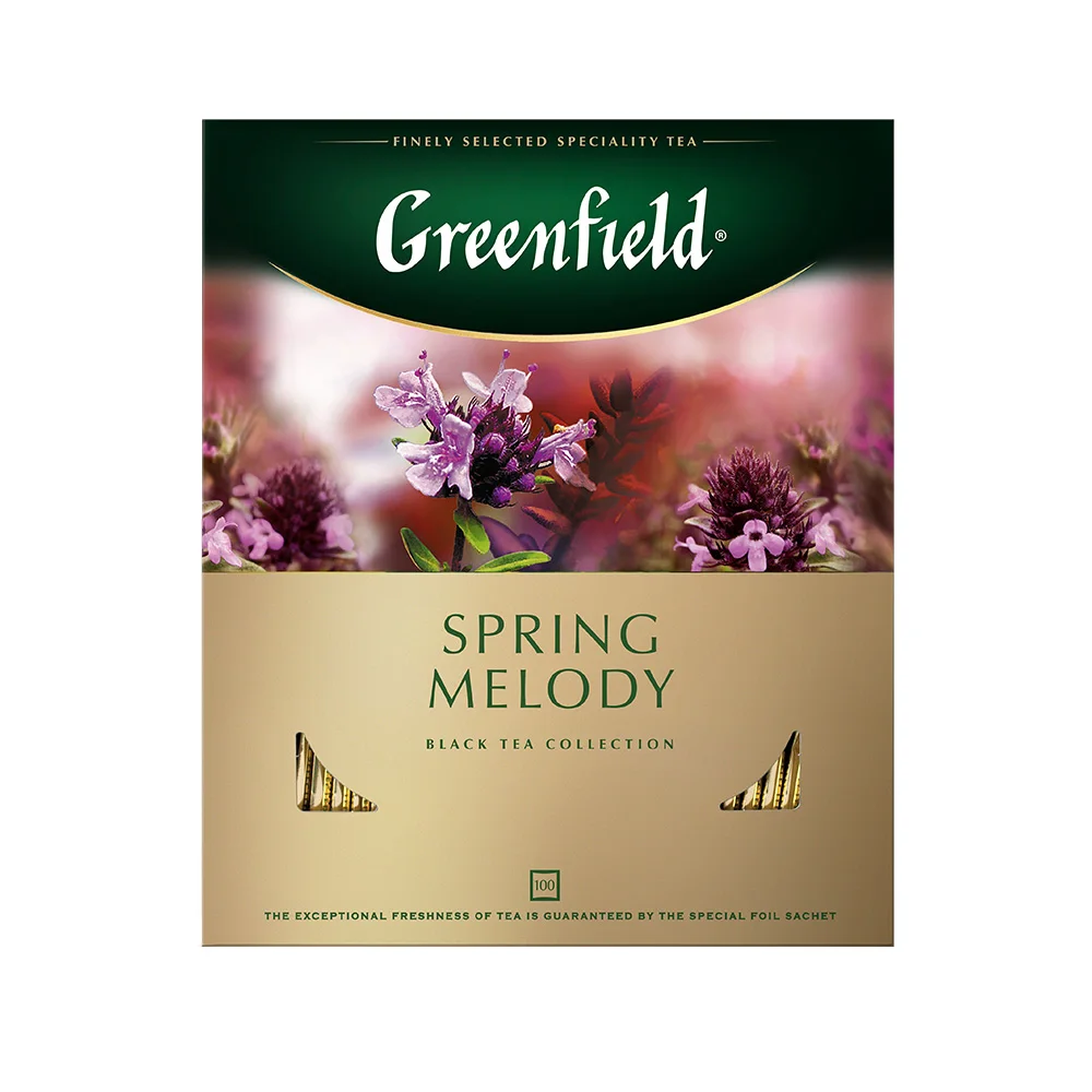 Чай Greenfield Spring Melody в пакетиках черный с ароматом фруктов и душистых трав 1 5*100 |