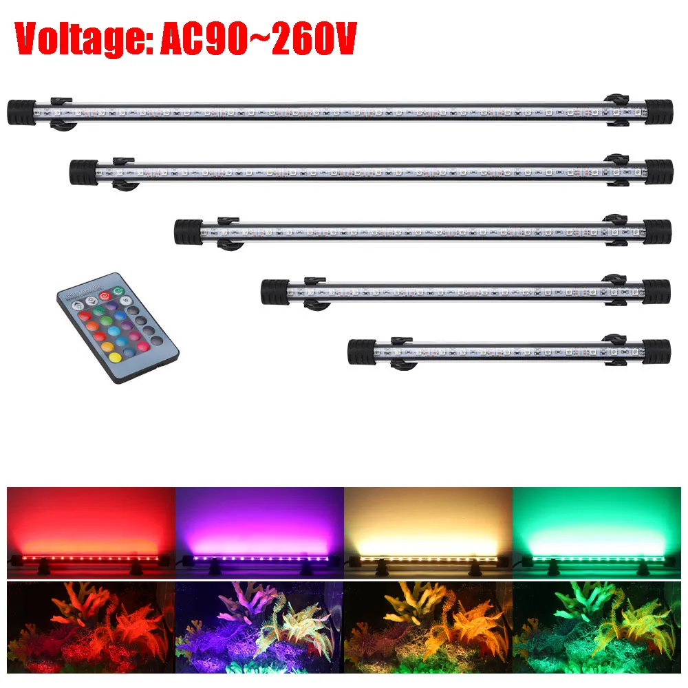 

LED Colorful Color Changing Diving Light Remote Control Diving Light Plant Fish Tank Water and Land Necessary AC90~260V