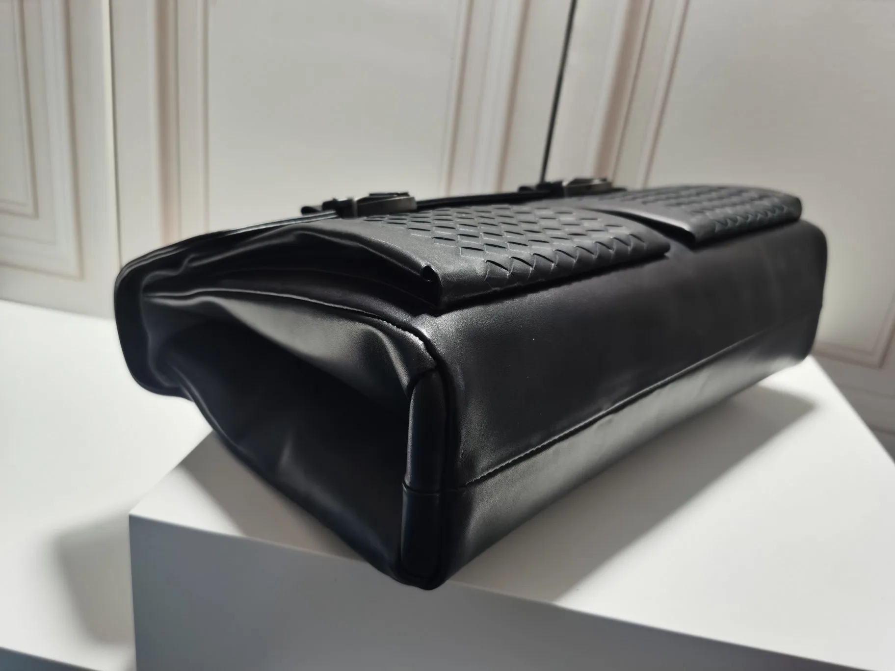 New Mens Briefcase Trendy Luxury B Brand Business Messenger Shoulder Bag Women Large Capacity Black Leather Bag Big Handbags