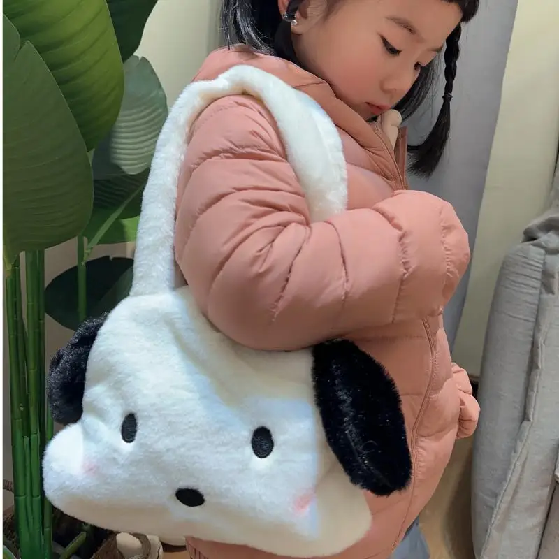 

Sanrio Pachacco мультяшная плюшевая заполненная сумка большой емкости для хранения вокруг анимации милый и портативный подарок на день рождения для девочек