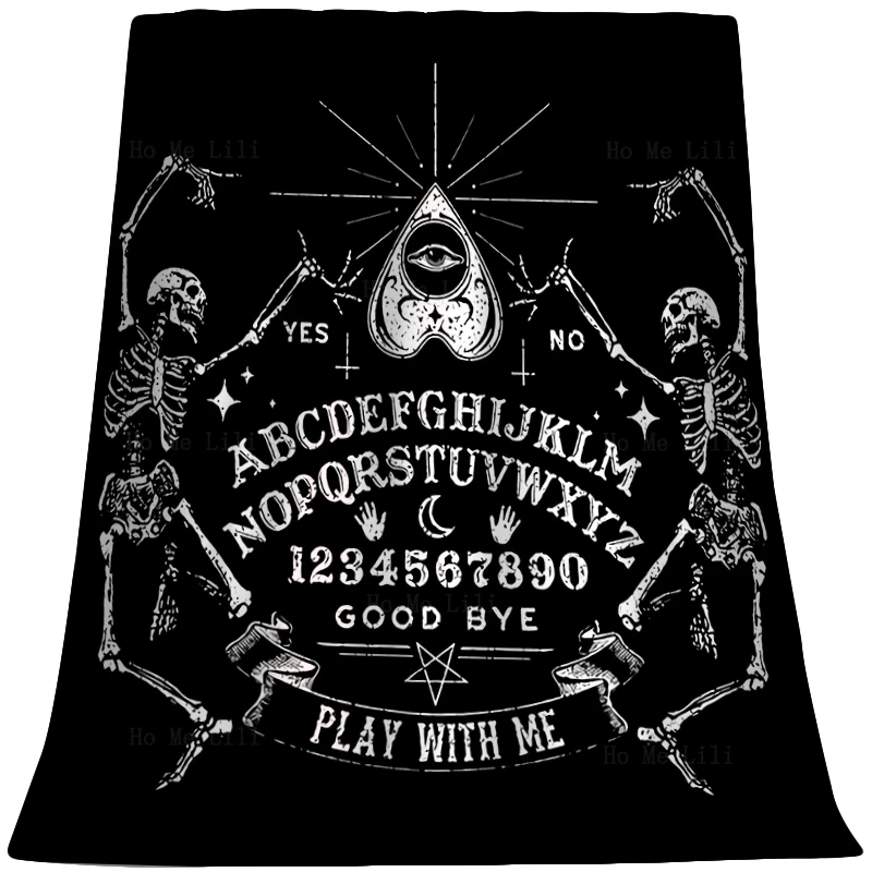 

Ouija Board Play With Me Grateful Dead Tie Dyed Flame Skull Head Soft Cozy Flannel Blanket By Ho Me Lili Fit For All Seasons Use