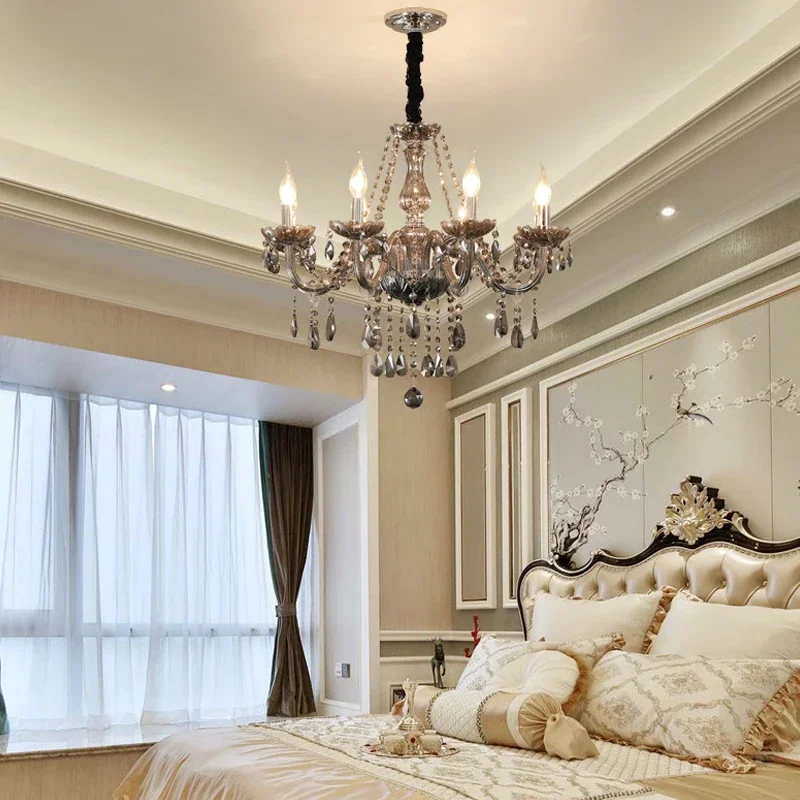 ULANI европейская роскошная фотолампа дымовая серая лампа-свеча для гостиной и