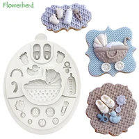 new baking tools stroller baby accessories decoration chocolate mold fondant chocolate cake silicone mold cake decoration
