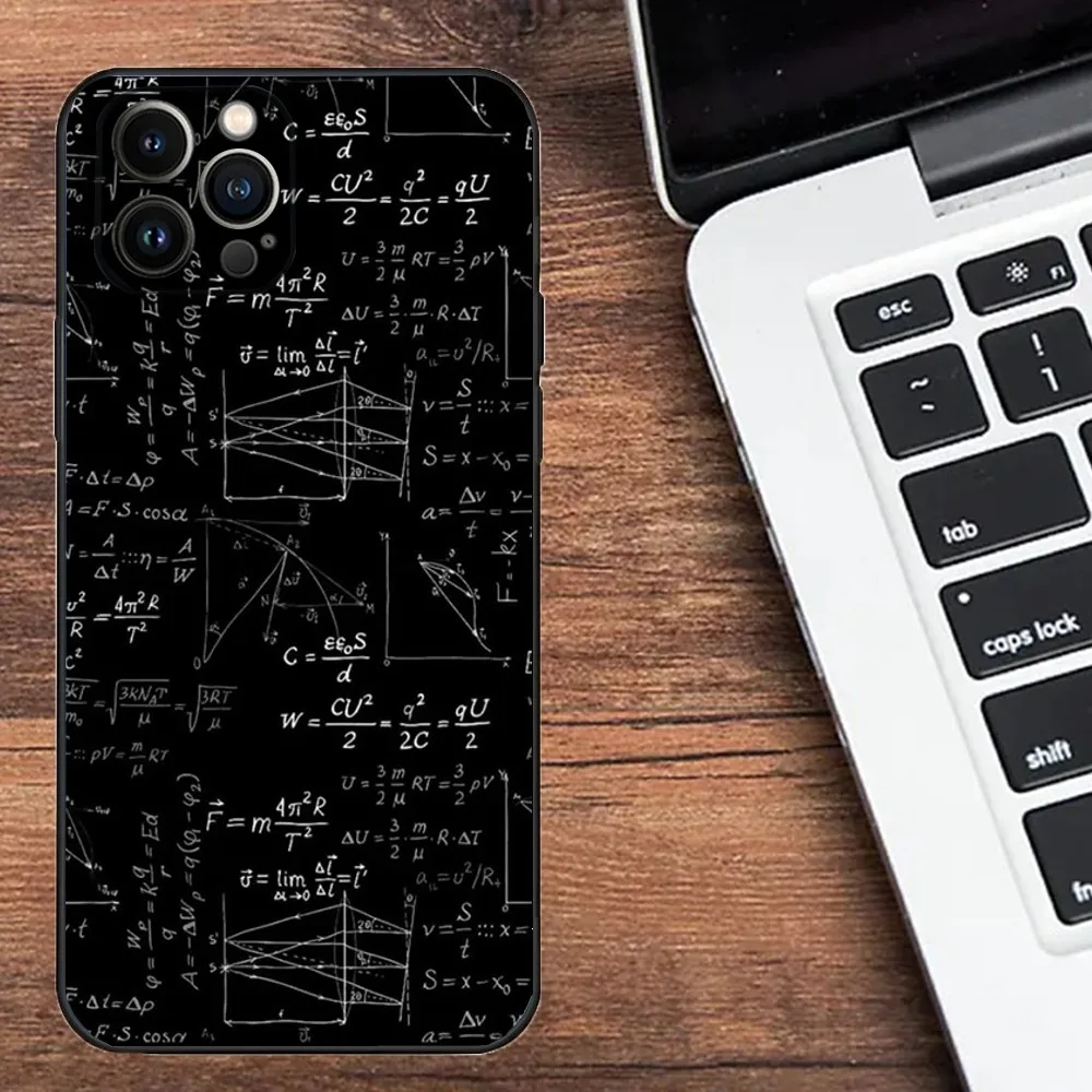 Чехол для телефона с рисунком Math Tech iPhone 15 14 13 12 11 Plus Pro Max XS X XR SE Mini 8 7 мягкий