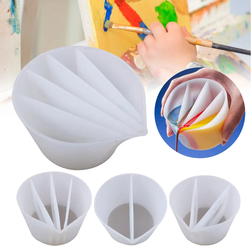 

Silicone Distribution Cup Resin Glue Tools Non-Stick Mixing Cups Durable Glue Tools For DIY Craft Jewelry Making Easy To Clean
