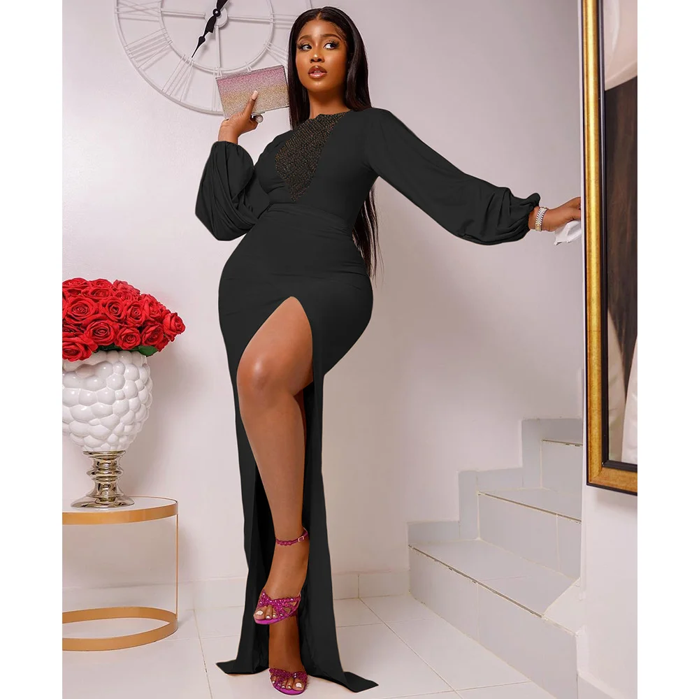 

Zoctuo 2022 Woman Sexy Dress Mesh V Neck Long Dresses Street Vestidos Outfit Full Sleeve Slim Party Clubwear Vacation Bodycon
