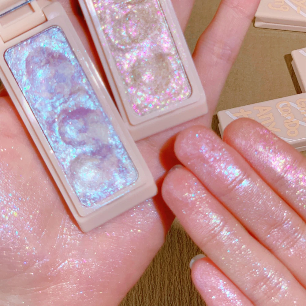 

Mashed Potatoes Texture Glitter Highlighter Eyeshadow Waterproof Pearlescent Diamond Brighten Lying Silkworm Face Makeup Palette