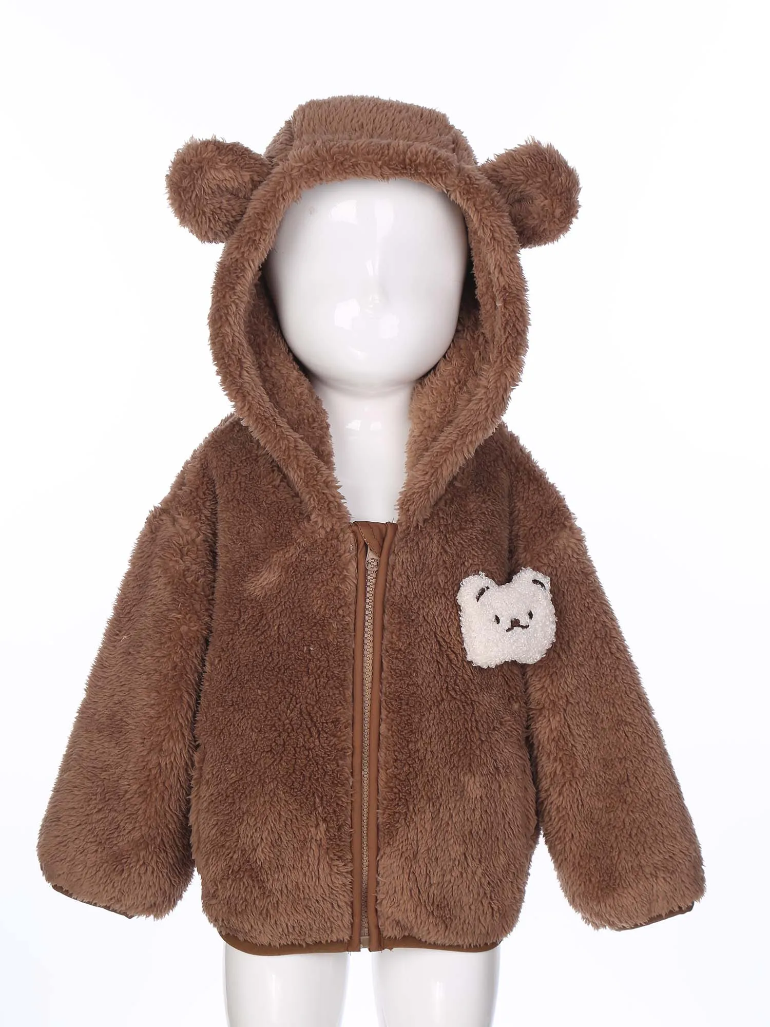 Зимняя милая теплая куртка с капюшоном для маленьких девочек пальто одежда