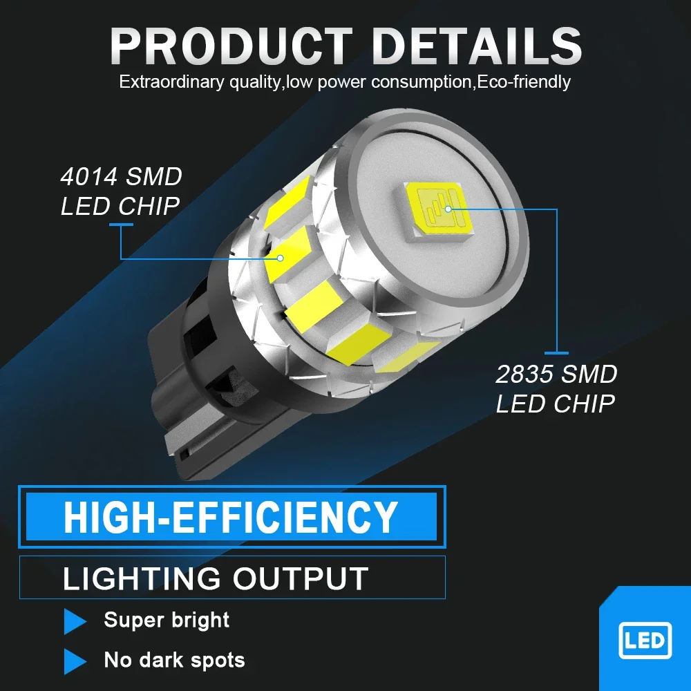 2 шт. T10 W5W Canbus светодиодный габаритный фонарь освещения номерного знака