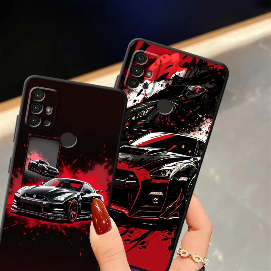 Фото Чехол для Motorola Moto G22, Edge40, G51, G73, G32, Edge 20 Pro, 30 Lite, G52, G71, G50, G60s, G53, G30, черный, с крутым автомобильным дизайном №5