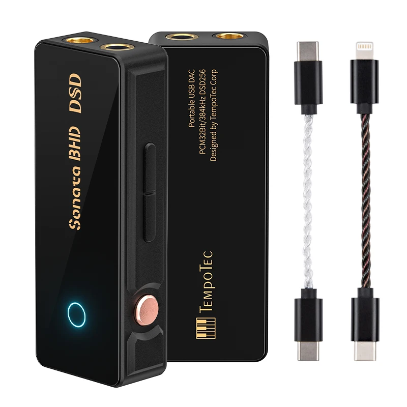 TempoTec Sonata BHD Портативный ключ Type-C ЦАП AMP 4 мм/ 3 5 мм DSD256 PCM32Bit/384 кГц