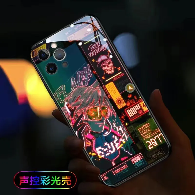 

LED Light Flash Case For Samsung Galaxy A53 A33 S22 Ultra S20 FE A51 A71 S20 Ultra S20 Note 20 Ultra Illuminate Funda Back Coque