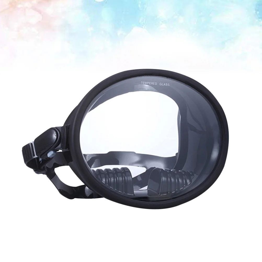 

1pc Wide-field Diving Goggles Anti-fog Swimming Glasses Diving Use Glasses (Black)