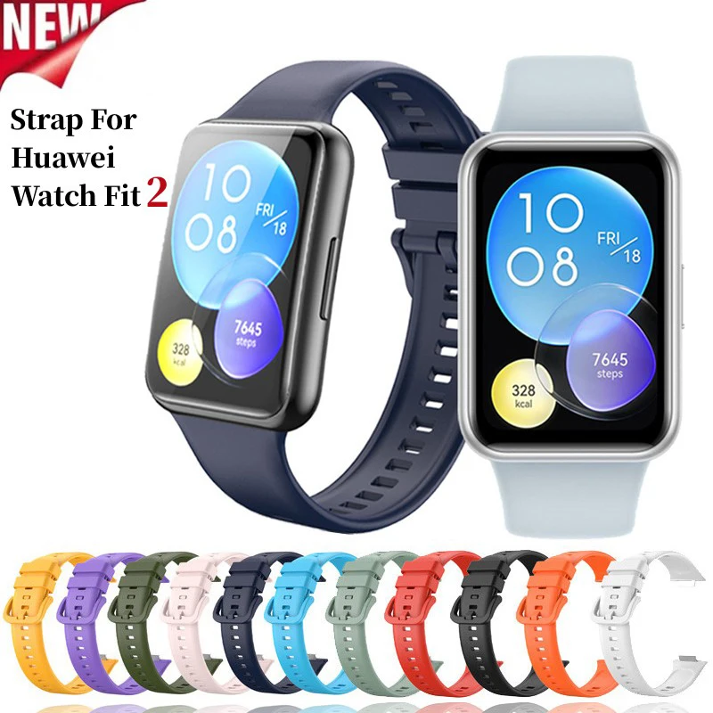 Strap For Huawei Watch Fit 2 Smart Watch Accessories Sport Silicone Replacement Bracelet For Huawei Watch Fit2 Correa Pulsera