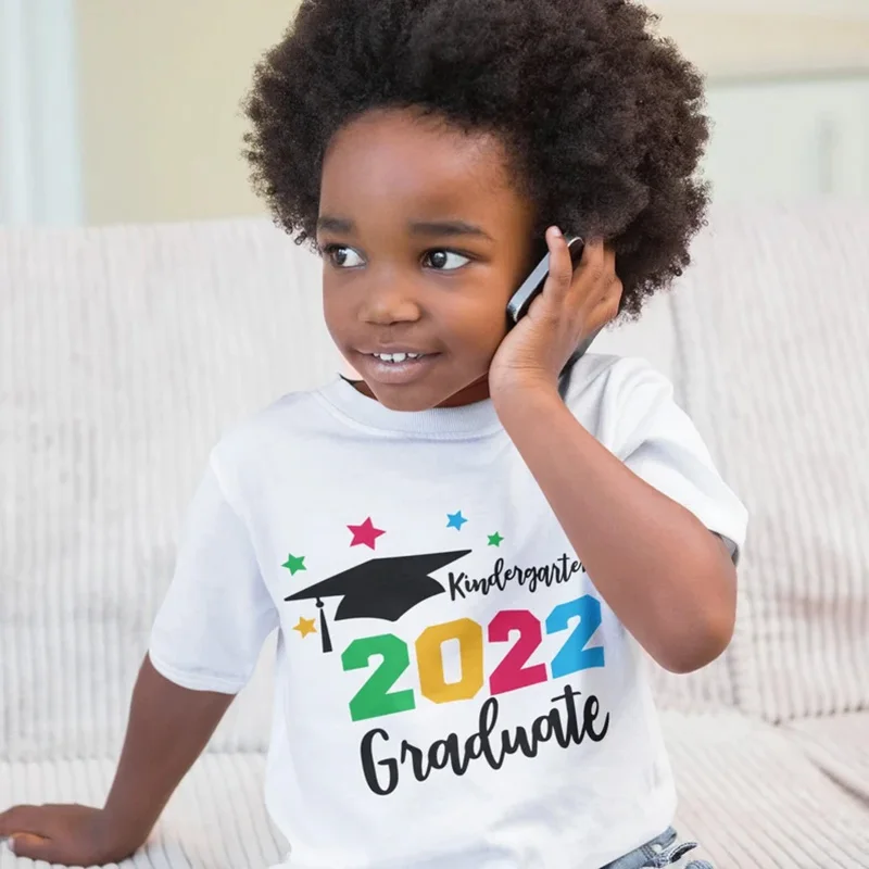 

Class of 2022 Kindergarten Graduate boy girl shirt Graduation party travel decoration School family Grad gift present keepsake
