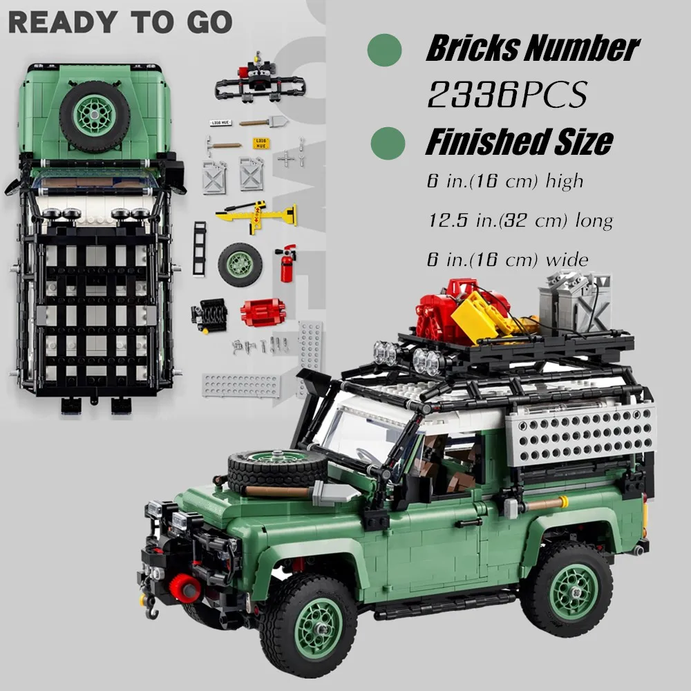 

High-Tech Block FIT 10317 SUV CAR Land Supercar Rovers Off-Road Defenders 90 Model Building Blocks Bricks Toys for Kids Boy Gift