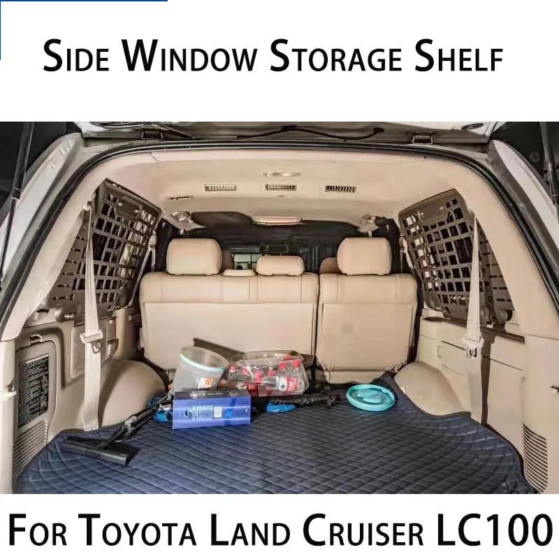 

Trunk Stowing Tidying For Toyota Land Cruiser LC100 Side Window Storage Shelf LC120 Trunk Debris Rack Storage Accessorie