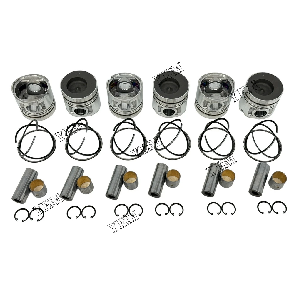 Поршень с кольцами для Nissan 6 шт. детали двигателя FE6