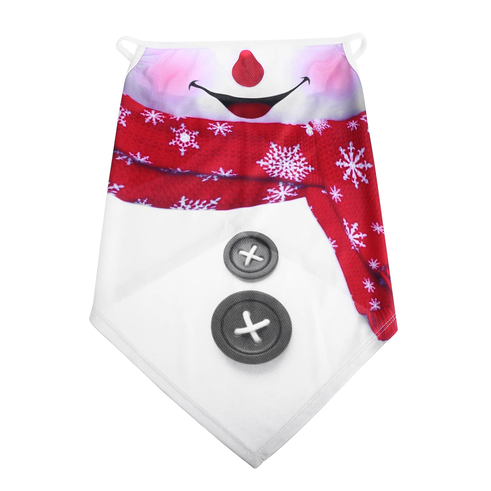 

1Pc Christmas Face Bandana Snowman Face Cover Reusable Neck Gaiter Cover