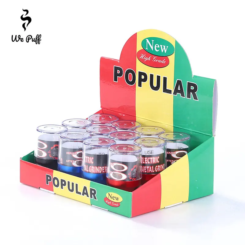 

WE PUFF 12Pcs/Lot Mini Electric Tobacco Smoke Grinder Usb Apple Android Triple Connector Dry Herb Crusher Smoking Accessories