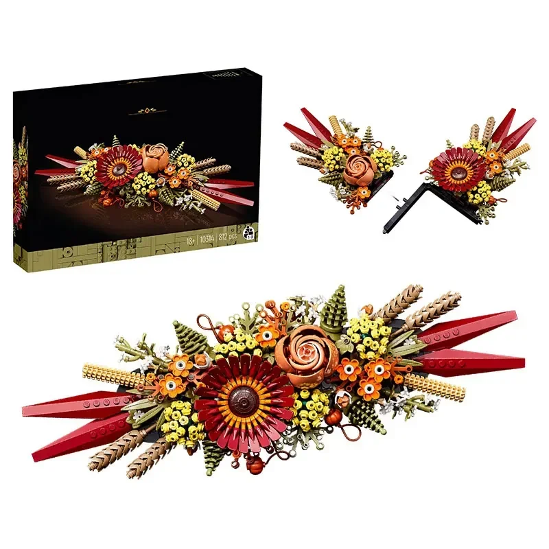 

Новинка 10314 г., строительные блоки Fomantic Flower с розой, засушенными цветами, кирпичи, игрушка «сделай сам», в горшке, иллюстрация, праздничные подарки
