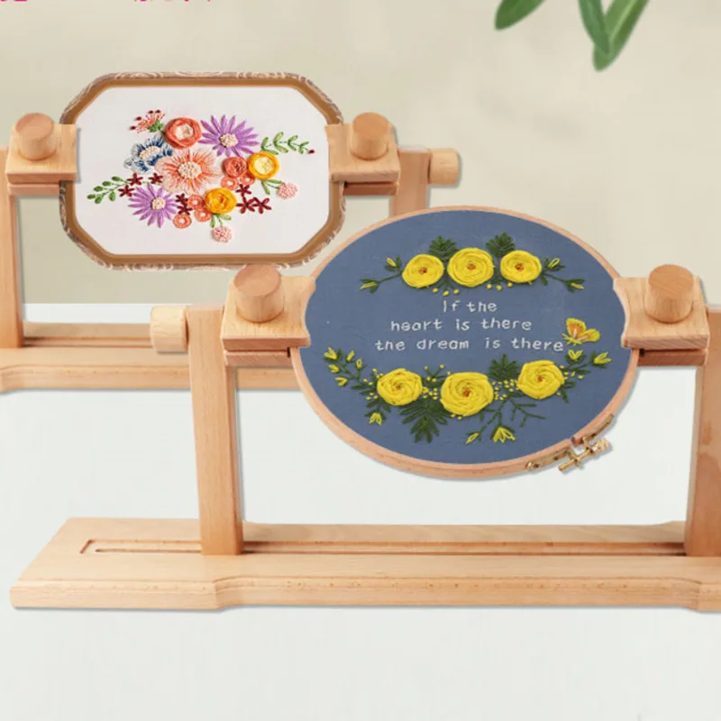 

Multifunctional Embroidery Kit 360-degree Adjustable Embroidery Hoop Beech All For Handiwork Easy Assembly For Needlework