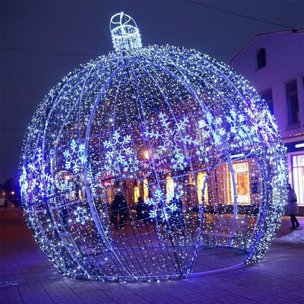 Наружное коммерческое рождественское уличное украшение с 3D подсветкой