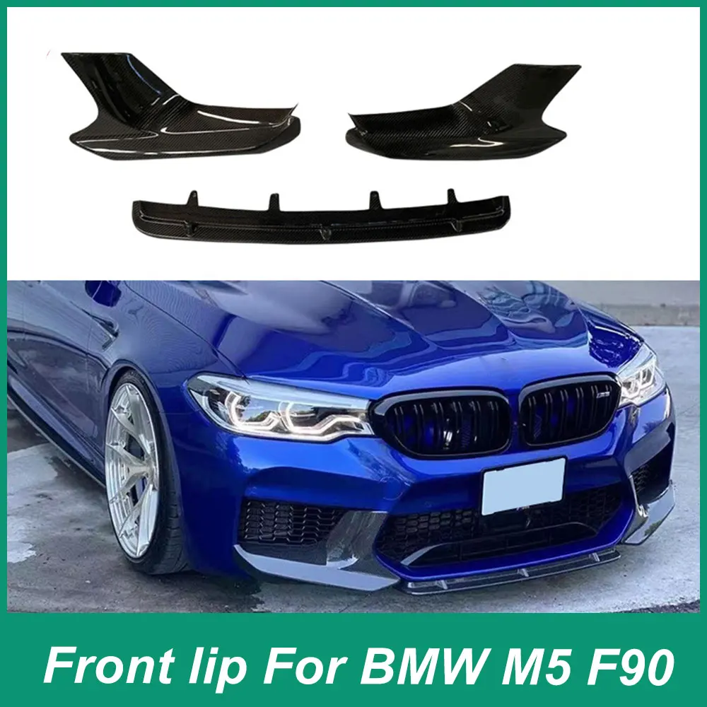 Для BMW 5 серии F90 M5 2018-2022 Передний бампер Iip и защита подбородка Спойлер Диффузор MP
