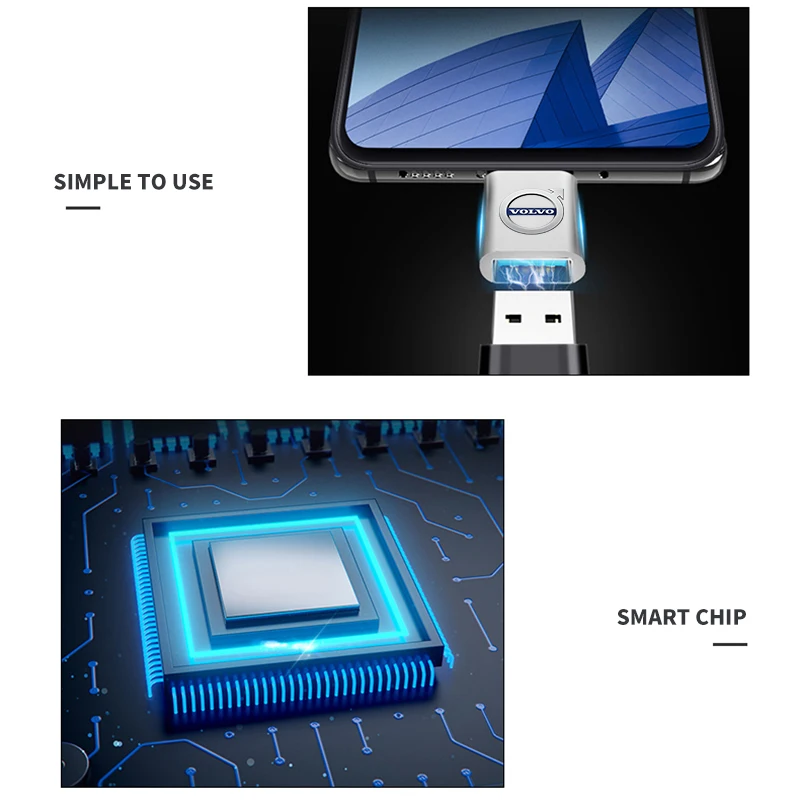 Эмблемы 2026 Новый для Volvo Car Type-C Turn USB3.0 Адаптер Автоконвертер Внутренние детали для Volvo XC90 V90 V60 XC60 V40 S80 S60 (art.: 3920d449ebd80) - 3920d449ebd80