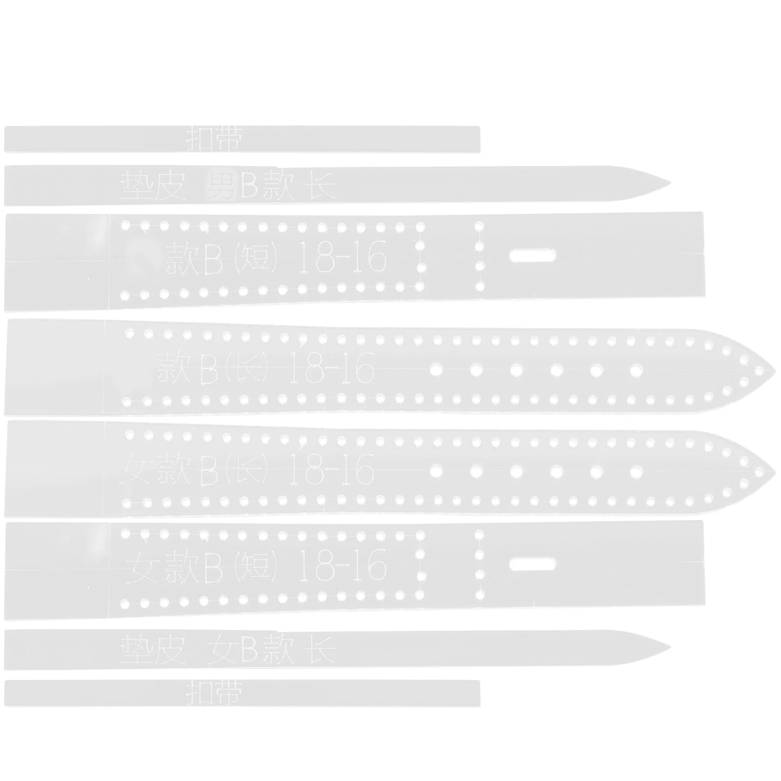 

8 Pcs Watch Strap Clear Acrylic Watchband Template Men DIY Craft Drawing Stencil Ladies