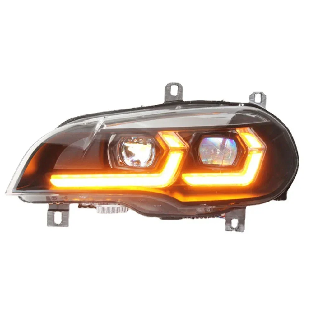 Автозапчасти для BMW X5 E70 фары 2007-2013 двойной L стиль 2023 сменный DRL-проектор
