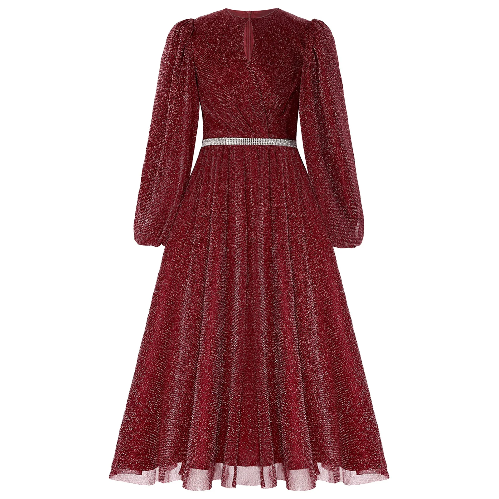 Вечернее платье для девочек детское с длинными пышными рукавами вечернее