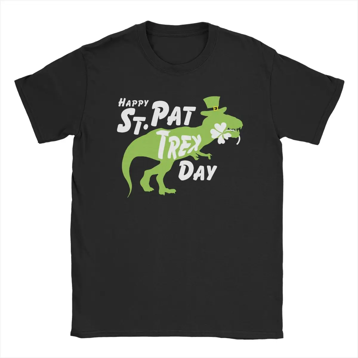 

Men Womens T-Shirt Lucky Saurus St. Patrick's Day Fun 100% Cotton Tee Shirt Short Sleeve Ireland Irish T Shirt Tops Gift Idea