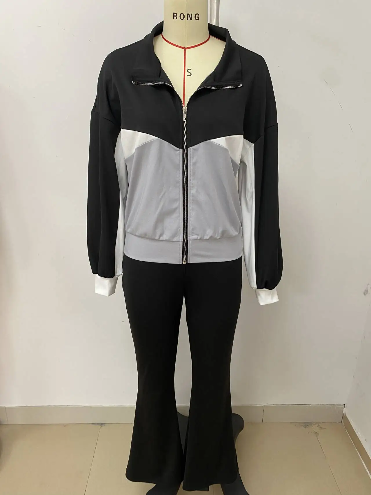 Активная одежда женский комплект из 2 предметов расклешенные брюки с длинными