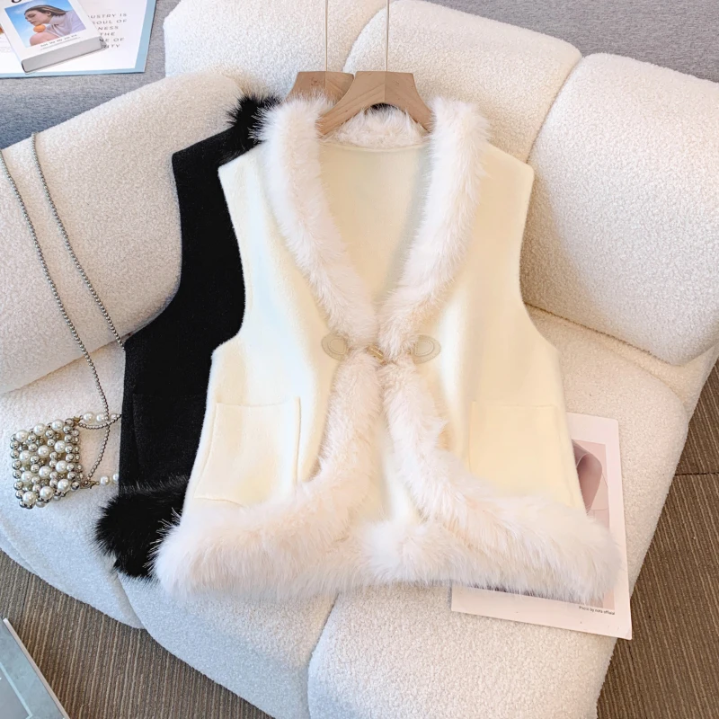 Женские вязаные кардиганы на пуговицах свитера + комплекты брюк жилет женские