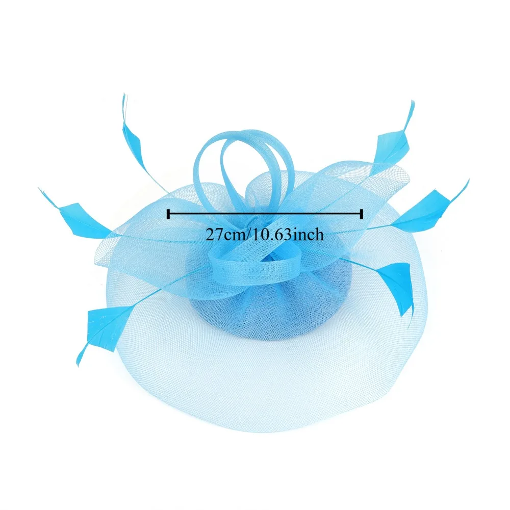 Модная сетчатая шляпа с перьями изысканная элегантная вуаль головной убор милый