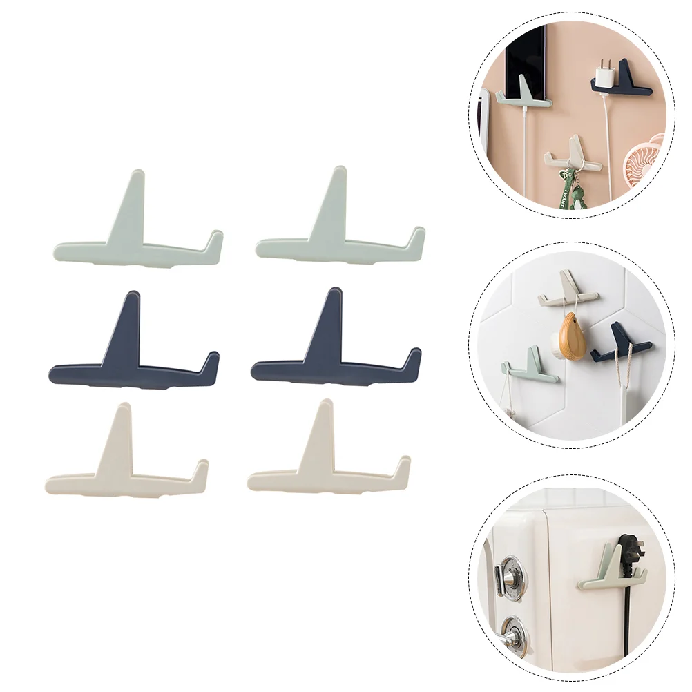 

6Pcs Cable Organizers Cord Holders Useful Cable Storage Hooks (Assorted Color)