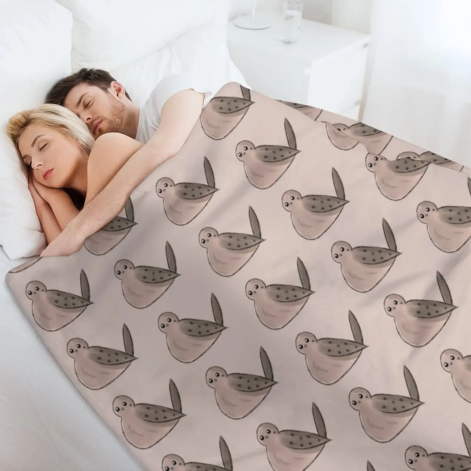 Борб: плаквое одеяло с голубями для декоративного дивана одеяла диваны